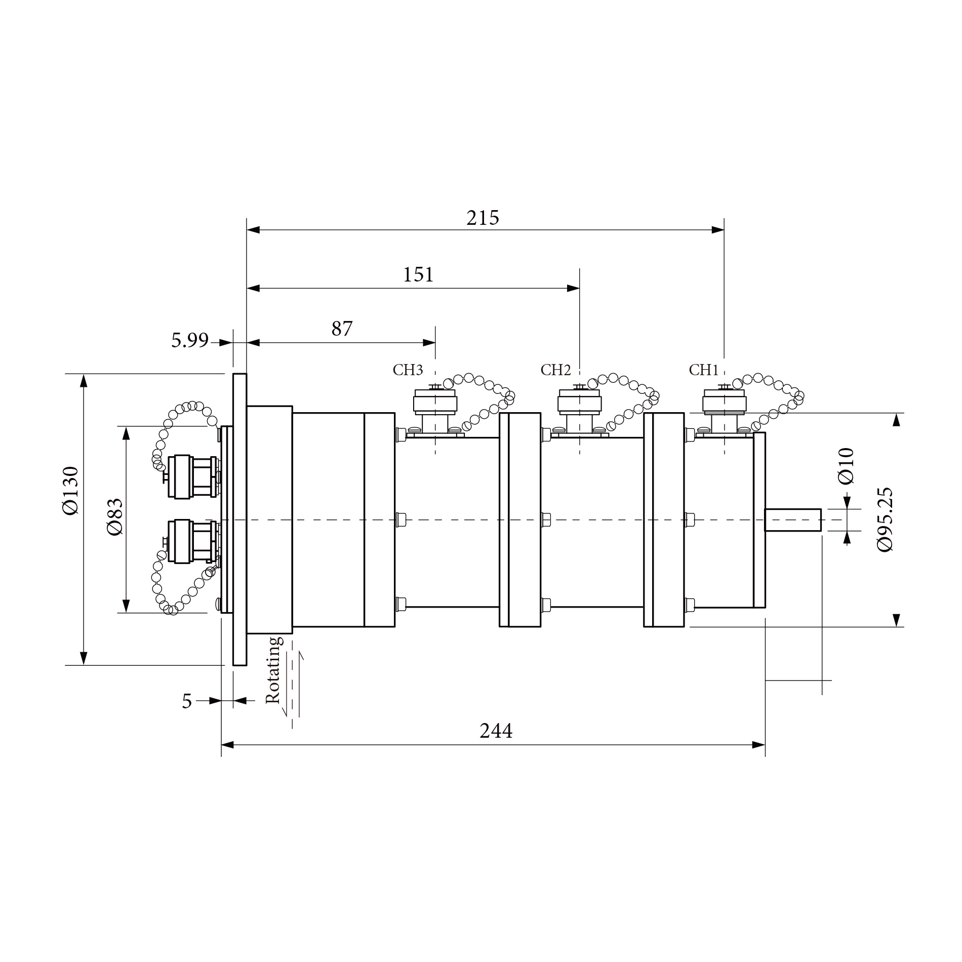 ��·��ת�ؽ�RJ153184 1CH 2CH 3CH��Ϊ1.0 GHz~1.1 GHz N�ͽ�ͷ